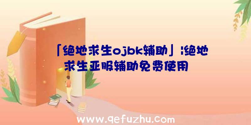 「绝地求生ojbk辅助」|绝地求生亚服辅助免费使用